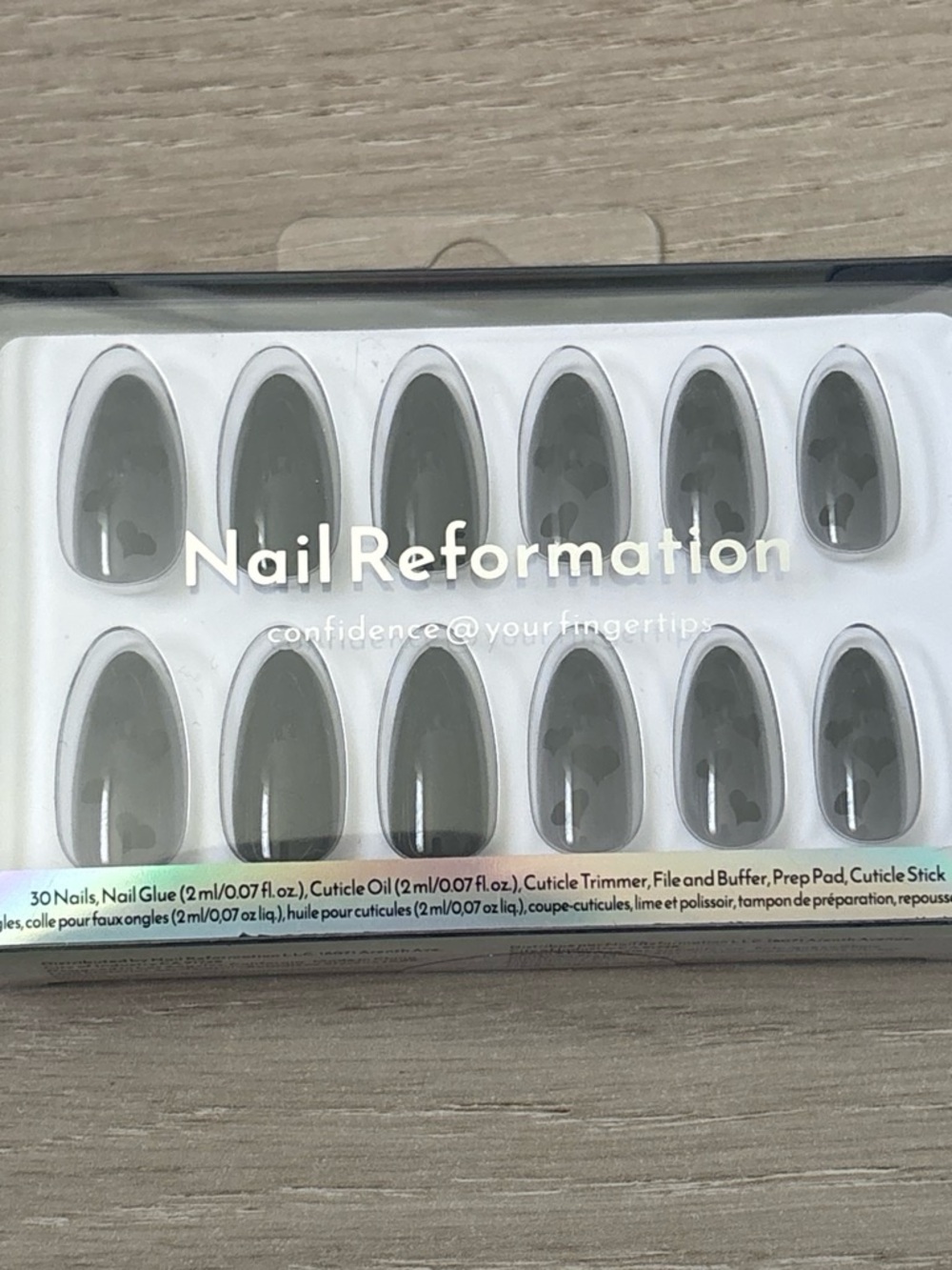 Nail Reformation Black Heart Press-On Nails - Elegant Black Set